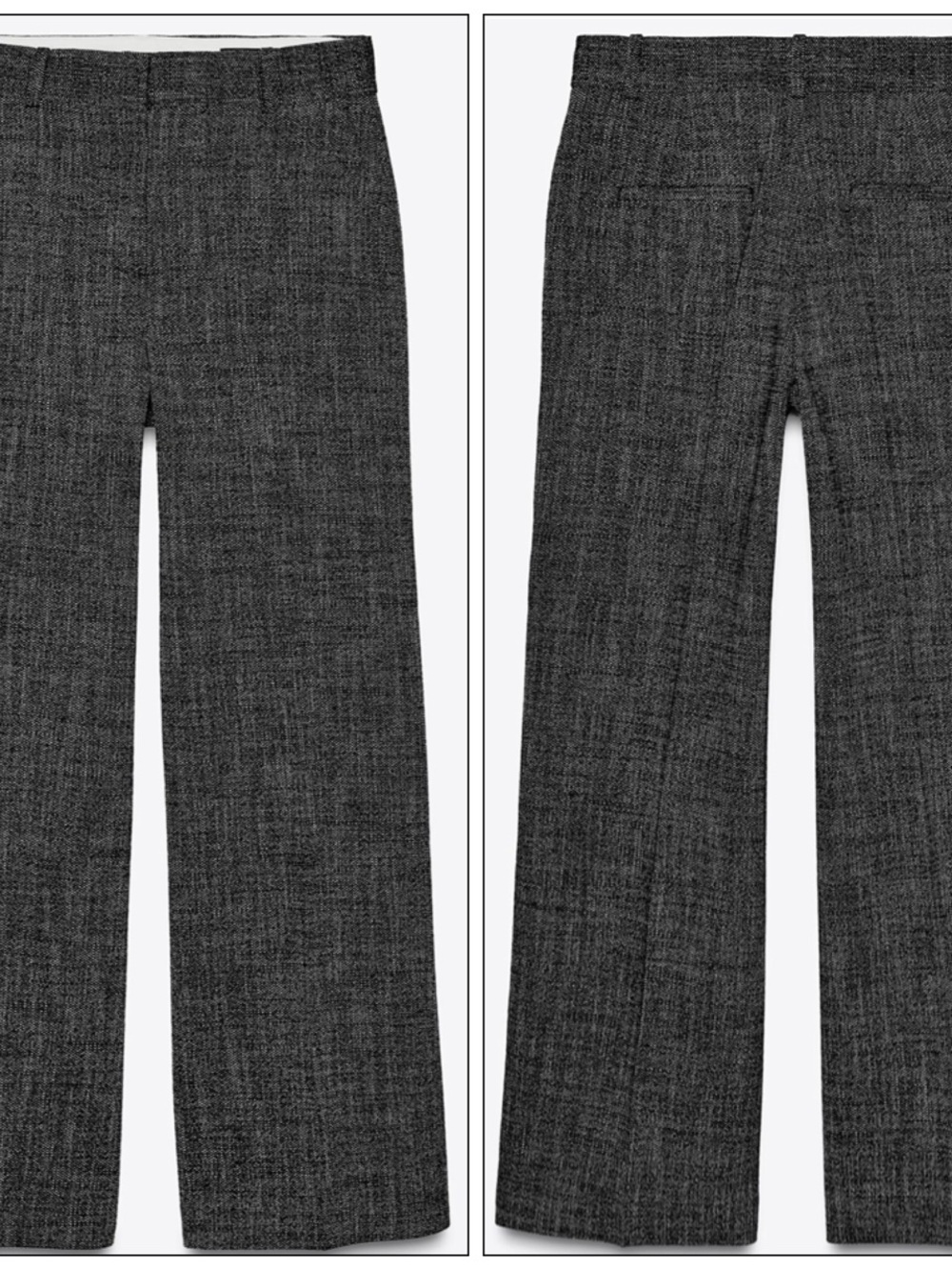 Zara Black Textured Wide-Leg Trousers - Picture 7 of 16